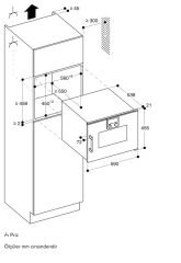 Gaggenau BMP250130 200 serisi Kombine Özellikli Mikrodalga Fırın 60 x 45 Cm Kapı Menteşesi Sağa Gümüş
