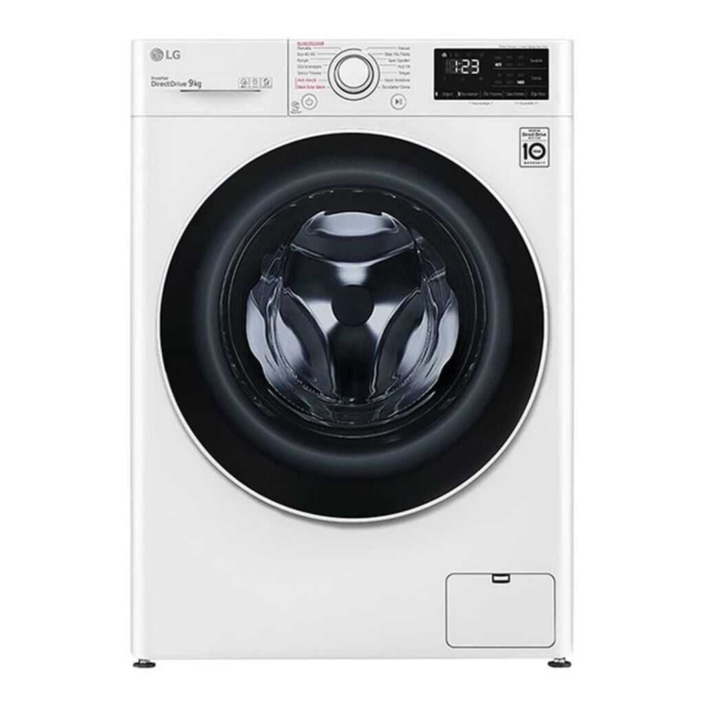 LG F4V3VYW0WE Çamaşır Makinesi 9 Kg Yıkama 1400 Devir Buharlı Beyaz