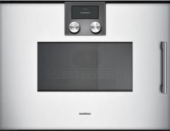 Gaggenau BMP251110 200 serisi Kombine Özellikli Mikrodalga Fırın 60 x 45 Cm Kapı Menteşesi Solda Metalik