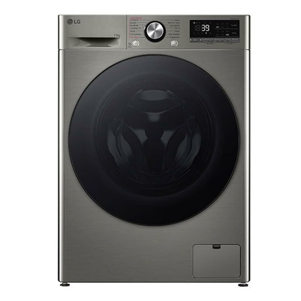 LG F4Y7EYWYP.APTPLTK Çamaşır Makinesi 11 kg Wi-Fi ve Buhar Özellikli Metalik Gri
