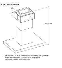 Gaggenau AI240191 200 Serisi Ada Davlumbazı 90 Cm Paslanmaz Çelik