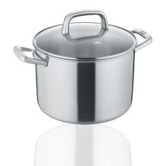 Berndes 099214 Tricion Pro Paslanmaz Çelik Tencere Cam Kapaklı 24cm