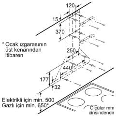Siemens LC64PCC50T Duvar Tipi Davlumbaz 60cm