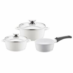 Berndes 032101 Professional Vario Click İnduction Beyaz 3'Lü Tencere Seti (20-24-16 Cm)