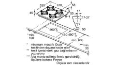Siemens EO7C6PO12O 4 Gözü Gazlı Ocak
