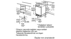 Siemens KU15RAFF0 iQ500 Tezgah Altı Ankastre Soğutucu