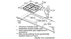 Siemens EB6C5YB82L iQ100 Ankastre Gazlı/Elektrikli Ocak Çelik