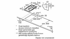 Siemens ER3A6BB70 iQ700 Gazlı Domino Ocak Siyah-Seramik