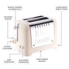 Dualit 26273 Lite 2 Hazneli Ekmek Kızartma Makinesi