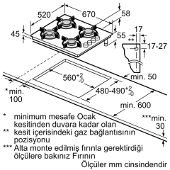 Siemens EO7C2HP30O Gazlı Ocak