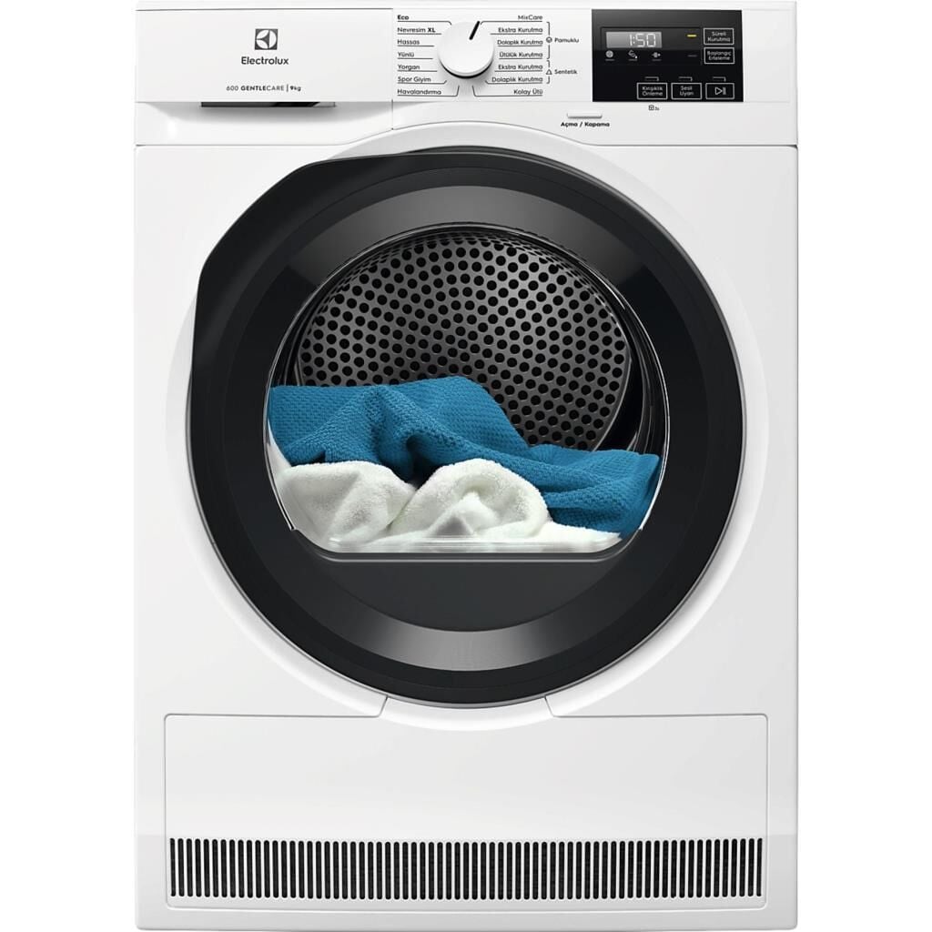 Electrolux EW6D39CBT 600 Serisi GentleCare 118 l XXL Tamburlu D Enerji Sınıfı 9 kg Isı Pompalı Inverter Kurutma Makinesi
