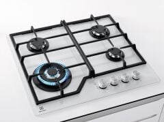Electrolux KGG64362W Beyaz Cam Yüzeyli Ankastre Gazlı Ocak