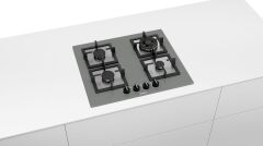 Siemens EP6A8HB20 Ankastre 4 Gözü Gazlı Ocak Sert Cam Titanium Gri