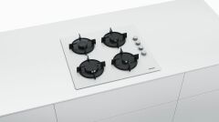 Siemens EO6C2PB11O Ankastre Gazlı Ocak Sert Cam Beyaz 60 cm