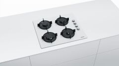 Siemens EO6C2PB11O Ankastre Gazlı Ocak Sert Cam Beyaz 60 cm