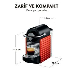 Nespresso Pixie C61 Kapsüllü Kahve Makinesi Kırmızı