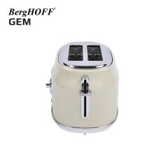 BergHOFF 7950042 GEM RETRO Krem Rengi İki Dilim Ekmek Kızartma Makinesi