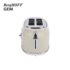 BergHOFF 7950042 GEM RETRO Krem Rengi İki Dilim Ekmek Kızartma Makinesi