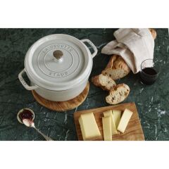 Staub 405014120 Döküm Tencere 24 cm Trüf Beyaz