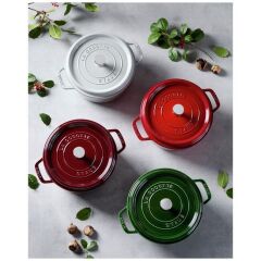 Staub 405014120 Döküm Tencere 24 cm Trüf Beyaz