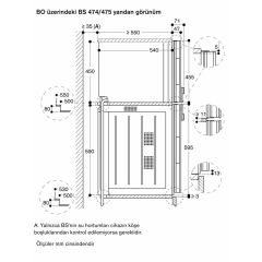 Gaggenau BS474112 400 Serisi Buharlı Fırın Sağ Menteşe - Çelik- 60x45cm