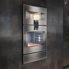Gaggenau BS484112 400 Serisi Buharlı Fırın Sağ Menteşe - Çelik - 76x45cm