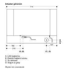 Gaggenau BS484112 400 Serisi Buharlı Fırın Sağ Menteşe - Çelik - 76x45cm