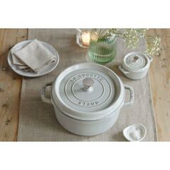 Staub 405014100 Döküm Tencere 20 cm Trüf Beyaz