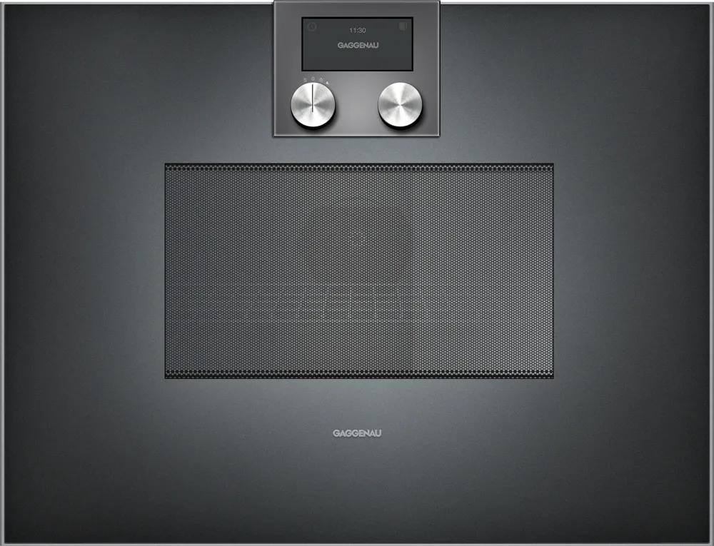 Gaggenau BM450100 400 Serisi Kombine Özellikli Mikrodalga Fırın 60x45 cm Sağ Menteşe Antrasit