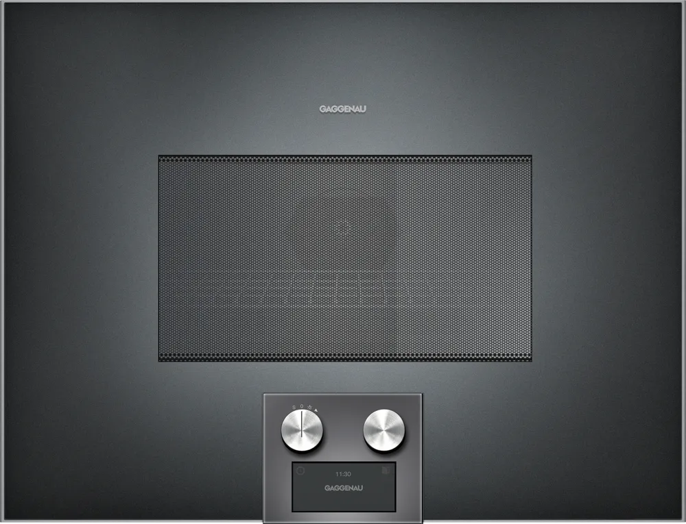 Gaggenau BM454100 400 Serisi Kombine Özellikli Mikrodalga Fırın 60x45 cm Sağ Menteşe Antrasit