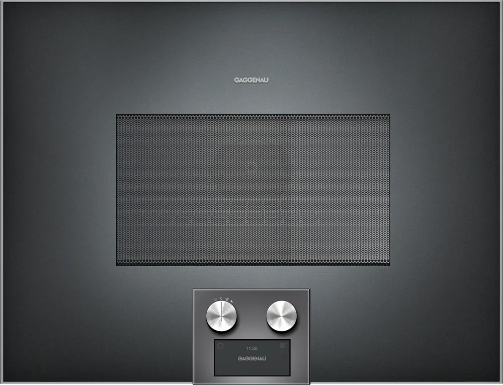 Gaggenau BM455100 400 Serisi Kombine Özellikli Mikrodalga Fırın 60x45 cm Sol Menteşe Antrasit