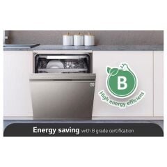 LG DFC435FP QuadWash™ Bulaşık Makinesi | Ayarlanabilir Raflı | Yapay Zeka Temizlik Teknolojili