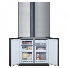 Sharp SJ-EX820F2-SL 4 Kapılı Gardırop Tipi NoFrost Buzdolabı Inox 605 Lt.