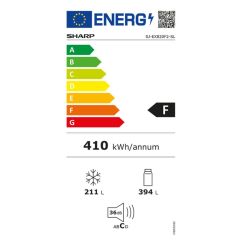 Sharp SJ-EX820F2-SL 4 Kapılı Gardırop Tipi NoFrost Buzdolabı Inox 605 Lt.