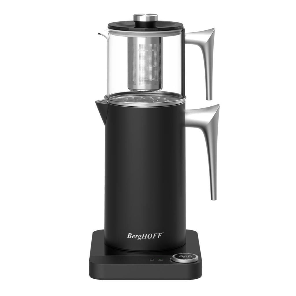 BergHOFF 7950905 GEM 1.7 Litre Siyah Gümüş Kulplu Çay Makinesi