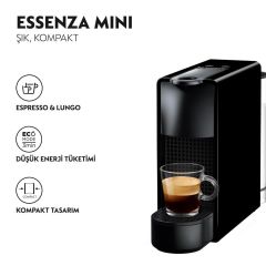 Nespresso Essenza C30 Mini Kapsüllü Kahve Makinesi Piano Black