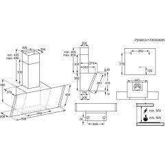 Electrolux EFV60657OK Eğimli Siyah Cam Davlumbaz 60 cm