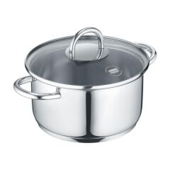 Berndes 099325 B.MINI Paslanmaz Çelik Tencere (Cam Kapaklı) 14 cm