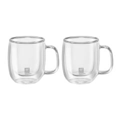 Zwilling 395001100 Çift Camlı Kulplu 2'li Espresso Bardak Seti