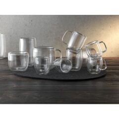 Zwilling 395001100 Çift Camlı Kulplu 2'li Espresso Bardak Seti