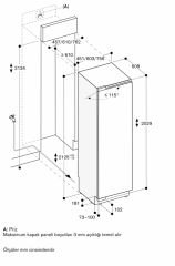 Gaggenau RF411306 400 serisi Vario Derin Dondurucu SoftClosing Düz Menteşe